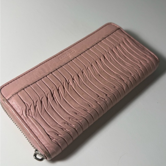 Coach Handbags - Coach Pink Leather Wallet